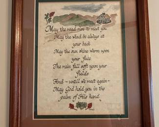 May the Road Rise to Meet You Irish Blessing Framed Art