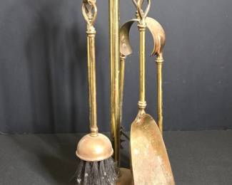 Brass Fireplace Tool Set