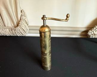 Antique Turkish Brass Coffee Grinder