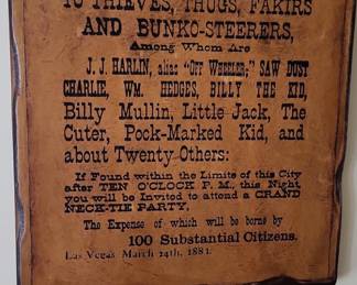 Las Vegas Vigilante Notice Poster Reproduction