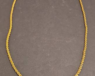 1/20 12k Gold Filled Rope Chain Necklace B