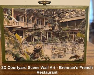 D Courtyard Scene Wall Art Brennans French Restaurant