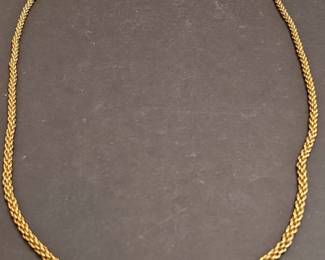 Monet Gold Tone Double Rope Chain Necklace