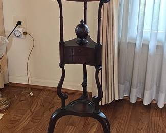 Victorian Etagere Plant Stand with Mirror Top and Drawer Unit