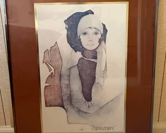 Christine Rosamond Lithograph Portrait Simone