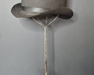 Antique Beaver Felt Top Hat