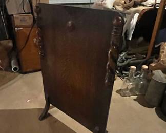 Antique Oak Barley Twist Fireplace Screen