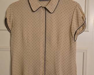 Kate Hill Petite Polka Dot Blouse