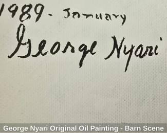 George Nyari Original Oil Painting Barn Scene third image