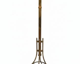 Vintage Brass Tripod Base Coat Rack
