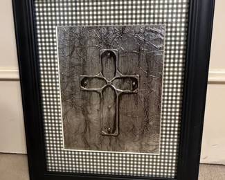 Lines By Lexi Framed Metal Cross Art