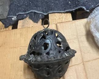 Antique Cast Iron String Holder Ball