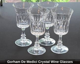 Gorham De Medici Crystal Wine Glasses