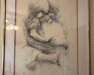 Marilyn Zapp Mother and Child Lithograph, Edition or