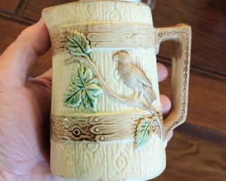Victorian Majolica Bird and Branch Creamer Pitcher