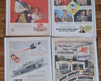 Collection of Four s Vintage Magazine Advertisements