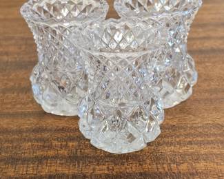 Pressed Glass Toothpick Holders Set of