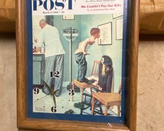 Norman Rockwell I Shoot the Big Shots The Saturday Evening Post Clock