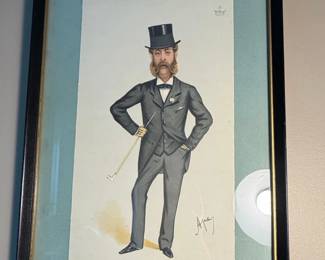 Caricature Portrait by Apey Attributed to Albert Apey de Banzie The Head of the Pagets