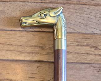 Brass Horse Head Walking Cane second image