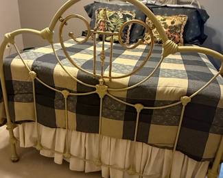 Elliotts Designs White Enameled Metal Bed Frame second image