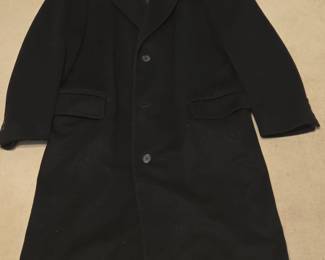 Mens Black Cashmere Overcoat