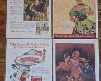 Vintage s Magazine Advertisement Collection Maxwell House, Schlitz, Campbells Soup, CocaCola