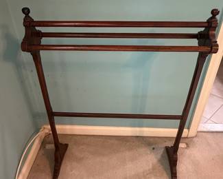 Antique Mahogany Towel Rail