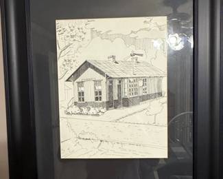 Herndon Station Drawing by J. R. Bruns