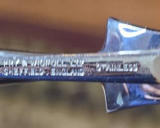 Vintage Fry Wigfull Sheffield Piece Carving Set with Stag Horn Handles Box fourth image
