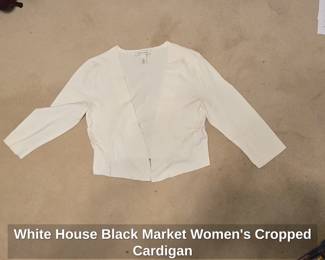 White House Black Market Womens Cropped Cardigan