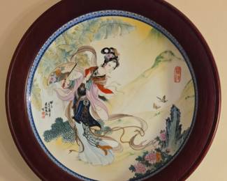 Imperial Jingdezhen Porcelain Plate PaoChai Beauties of the Red Mansion