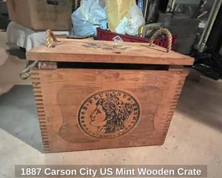 Carson City US Mint Wooden Crate third image