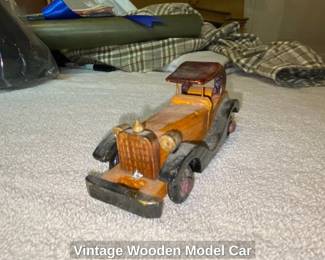 Vintage Wooden Model Car