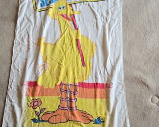 Vintage ss Sesame Street Big Bird Beach Towel
