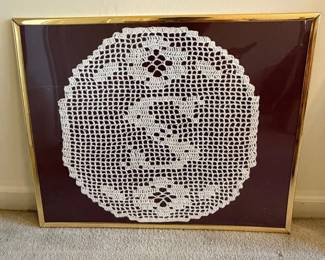 Framed Crochet Doily