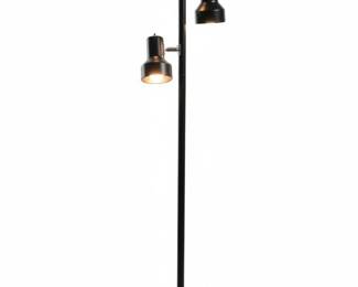 Black Metal Light Tree Floor Lamp with Adjustable Spotlights