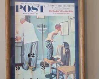 Norman Rockwell I Shoot the Big Shots Saturday Evening Post Clock