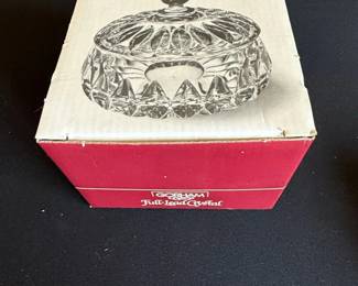 Gorham Althea Cut FullLead Crystal Covered Candy Dish