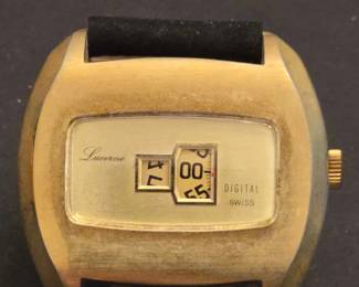 Lucerne Digital Swiss Jump Hour Watch (Works)