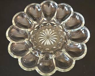 Anchor Hocking Presence Clear Glass Egg Plate