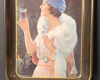 CocaCola Advertising Tray Party Girl Flapper