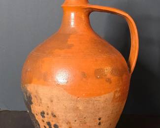 Antique Texas Traders Terracotta Orjol Jug with Orange Slip Glaze