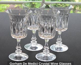 Gorham De Medici Crystal Wine Glasses B