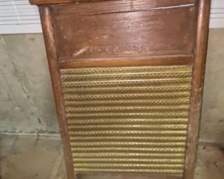 Antique National Washboard Co. The Brass King Washboard