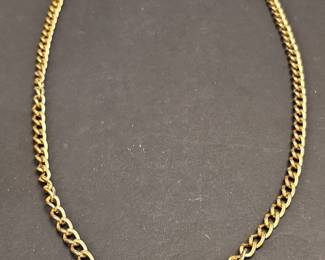 Sarah Coventry Gold Tone Curb Chain Necklace