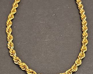 1/20 12k Gold Filled Rope Chain Necklace