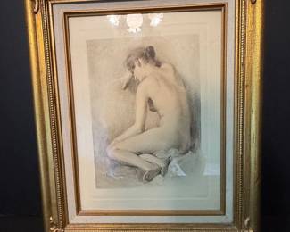 Fernando Amorsolo Asleep Framed Drawing