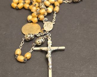 Vintage Rosary with LOVE KAT A DATE TO REMEMBER Medallion