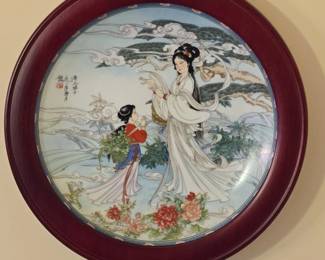 Imperial Jingdezhen Porcelain Lady Silkworm Decorative Plate